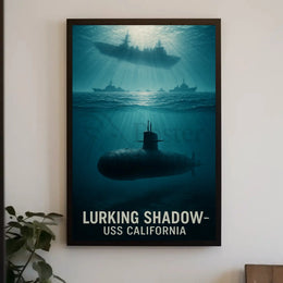 Lurking Shadow USS California Military Recruitment Poster PosterGoat
