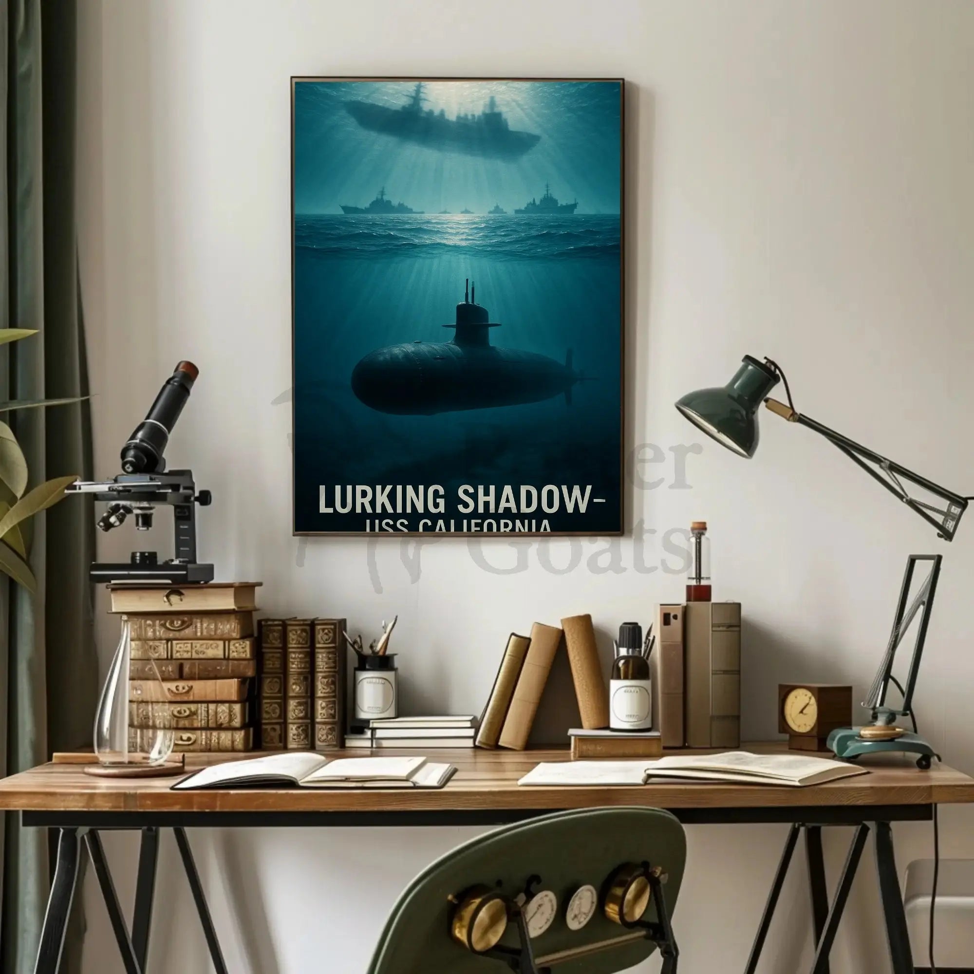 Lurking Shadow USS California Military Recruitment Poster PosterGoat