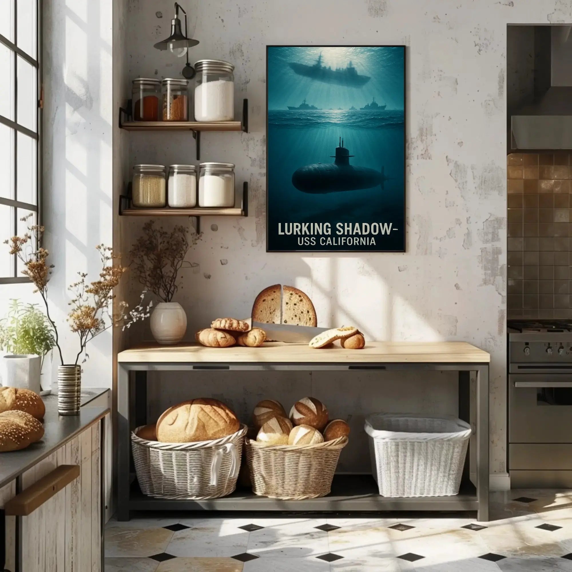Lurking Shadow USS California Military Recruitment Poster PosterGoat
