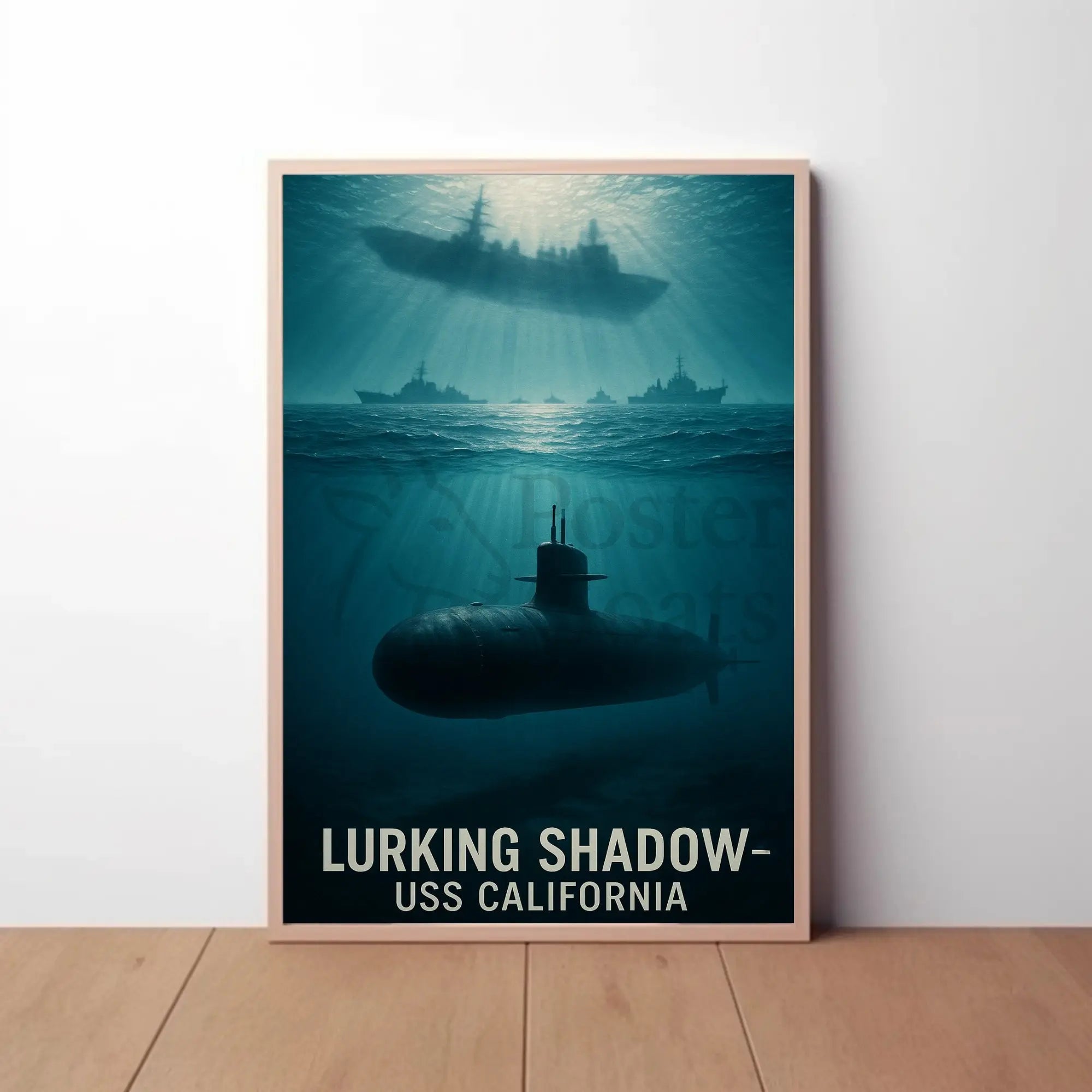 Lurking Shadow USS California Military Recruitment Poster PosterGoat