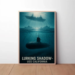 Lurking Shadow USS California Military Recruitment Poster PosterGoat