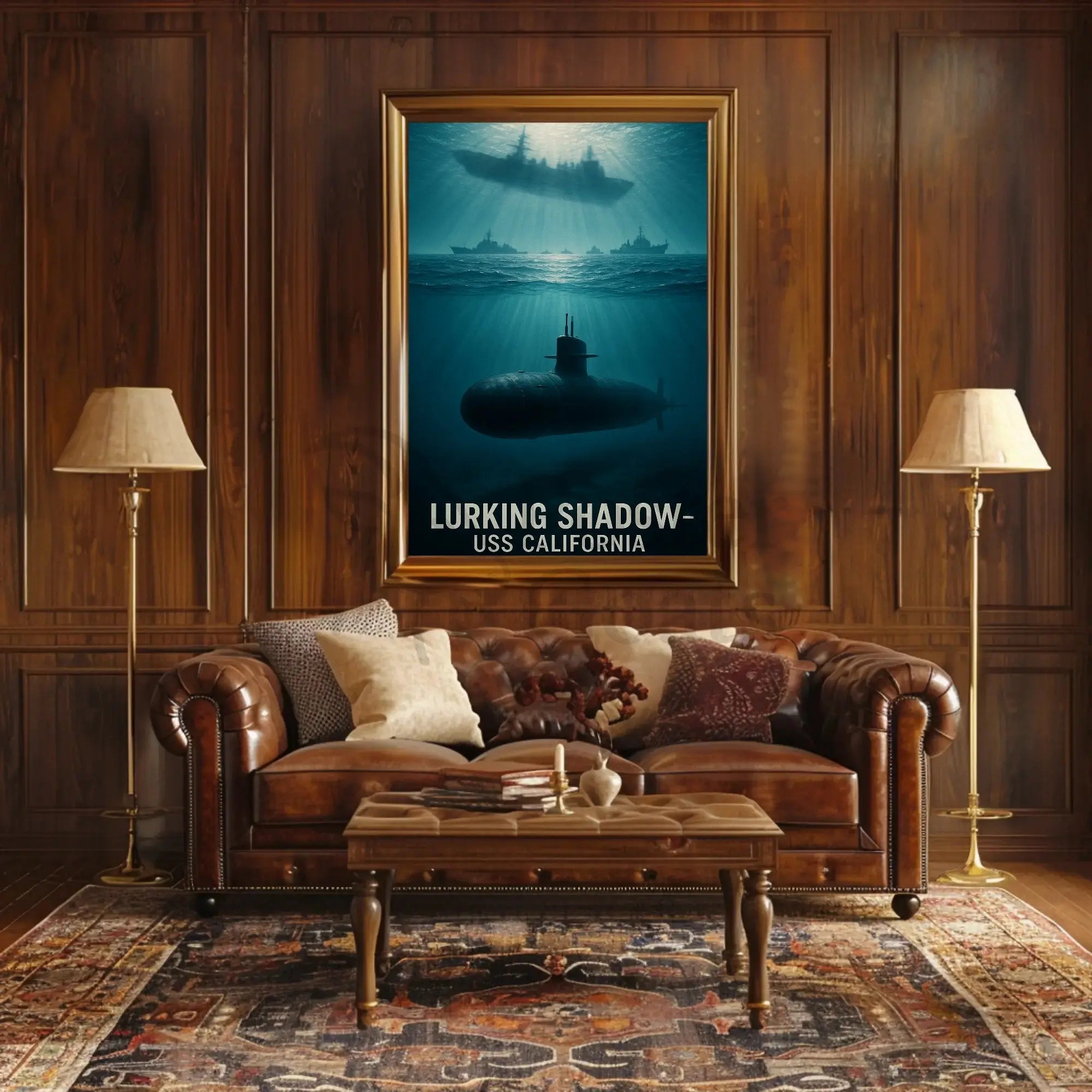 Lurking Shadow USS California Military Recruitment Poster PosterGoat