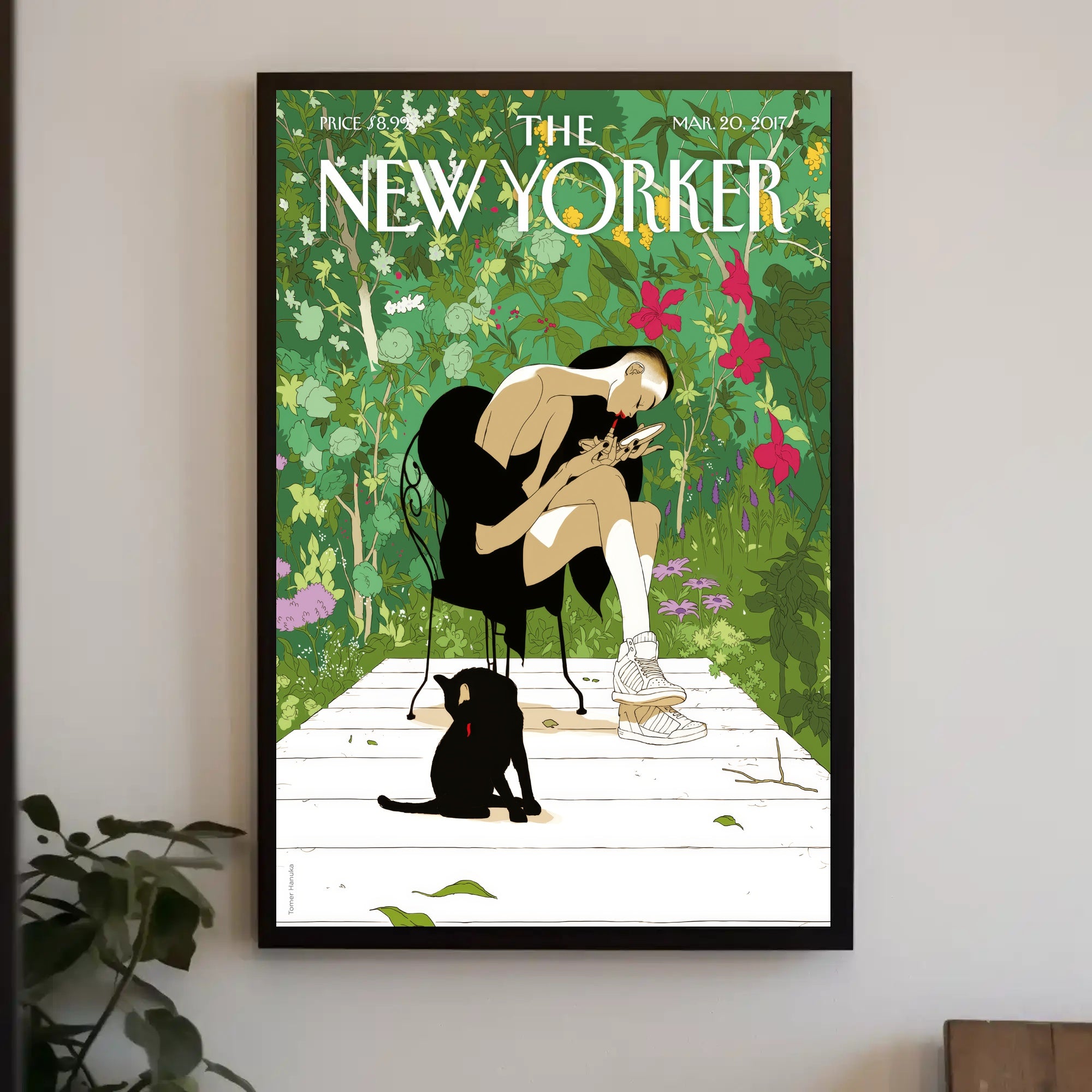 Lush Backyard Wonder in a Contemporary Artsy Scene Poster PosterGoat