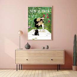 Lush Backyard Wonder in a Contemporary Artsy Scene Poster PosterGoat