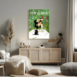 Lush Backyard Wonder in a Contemporary Artsy Scene Poster PosterGoat