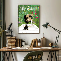 Lush Backyard Wonder in a Contemporary Artsy Scene Poster PosterGoat