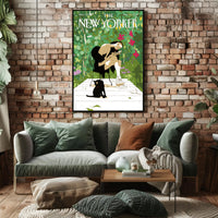 Lush Backyard Wonder in a Contemporary Artsy Scene Poster PosterGoat