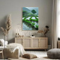 Lush Green Terraced Rice Fields Travel Poster PosterGoat