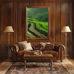 Lush Green Terraced Rice Paddies Cultural Heritage Poster PosterGoat