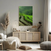 Lush Green Terraced Rice Paddies Cultural Heritage Poster PosterGoat