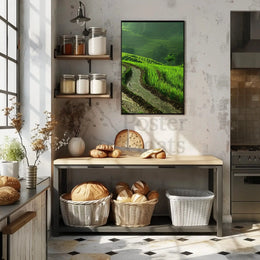 Lush Green Terraced Rice Paddies Cultural Heritage Poster PosterGoat