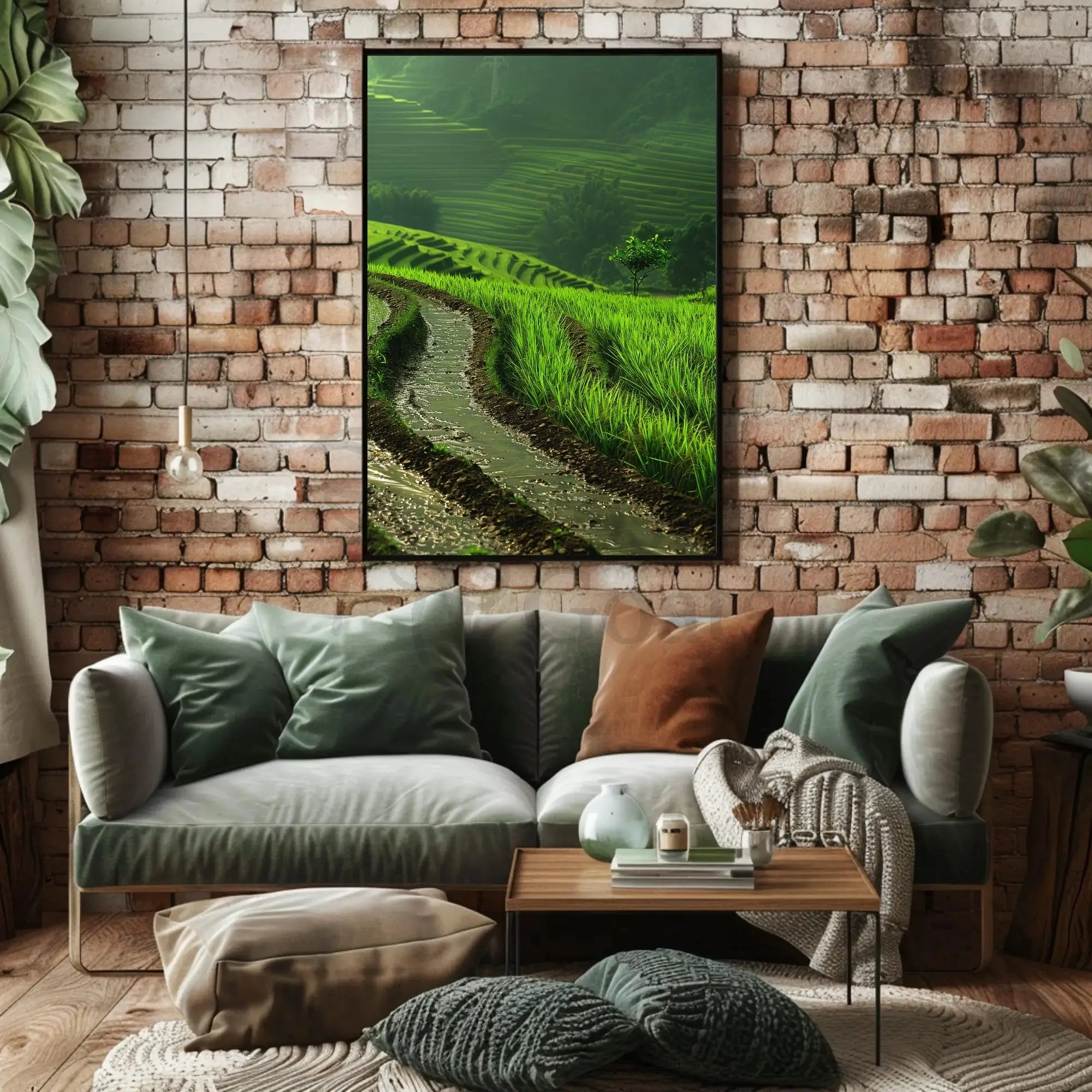 Lush Green Terraced Rice Paddies Cultural Heritage Poster PosterGoat