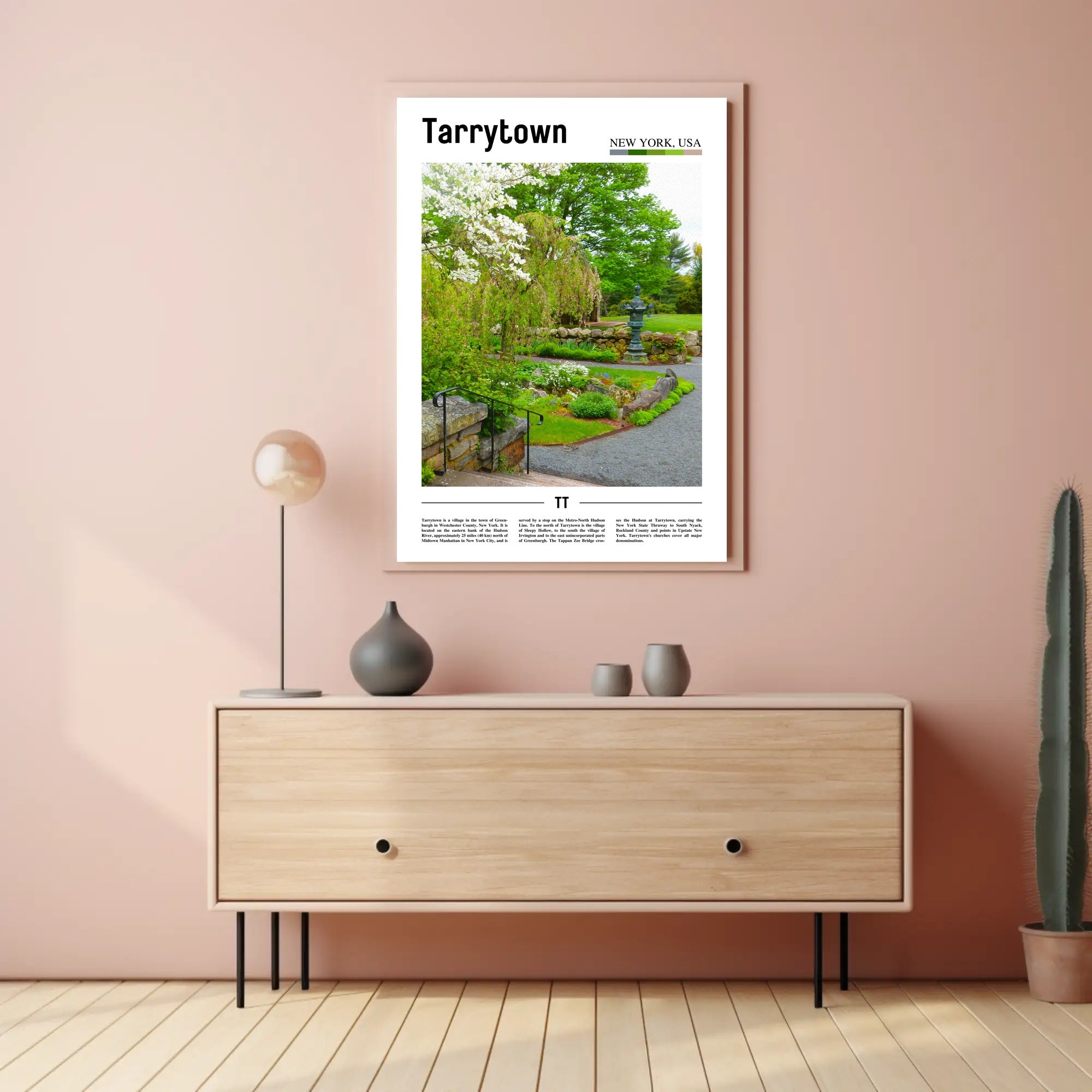 Lush Tarrytown Garden Scene Travel Poster PosterGoat