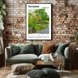 Lush Tarrytown Garden Scene Travel Poster PosterGoat