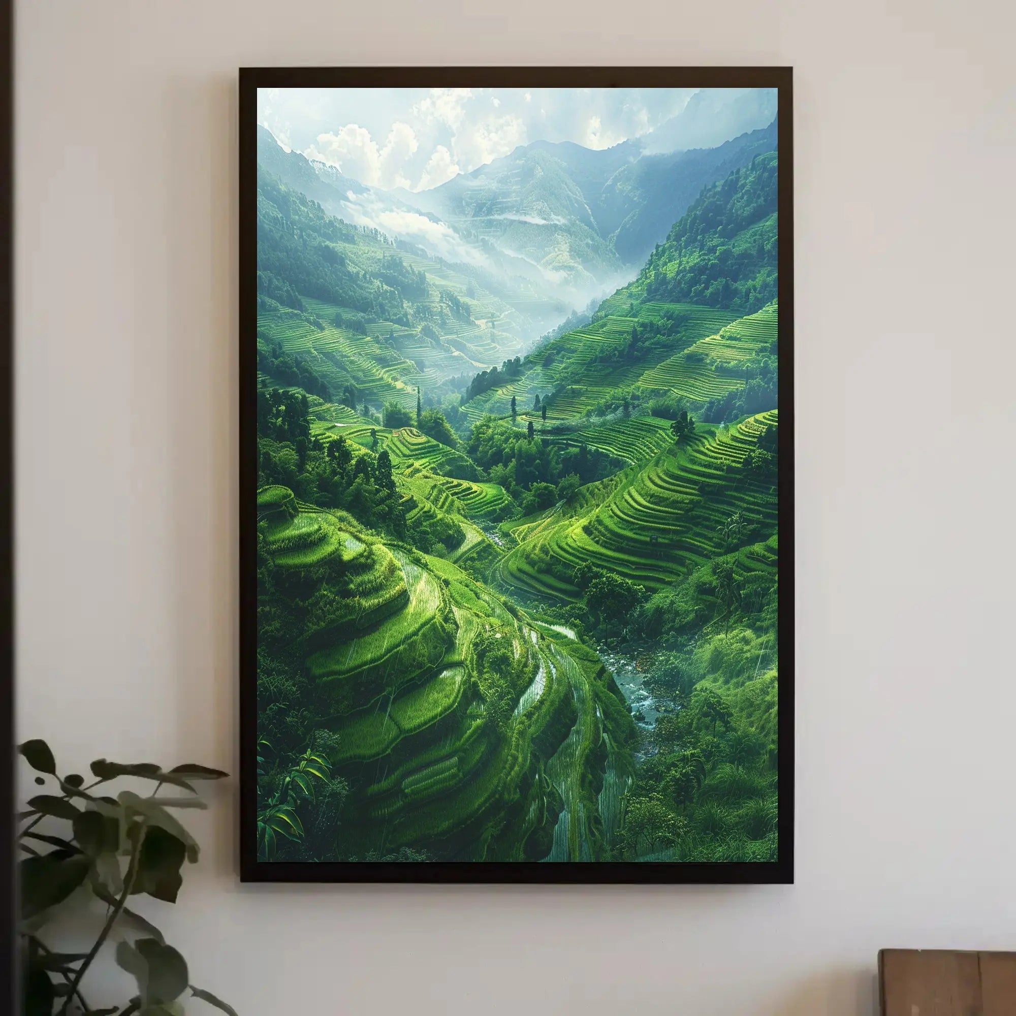 Lush Terraced Rice Fields Landscape Poster - Cultural Heritage Poster PosterGoat