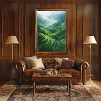Lush Terraced Rice Fields Landscape Poster - Cultural Heritage Poster PosterGoat