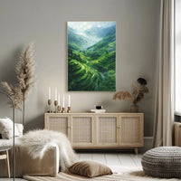 Lush Terraced Rice Fields Landscape Poster - Cultural Heritage Poster PosterGoat