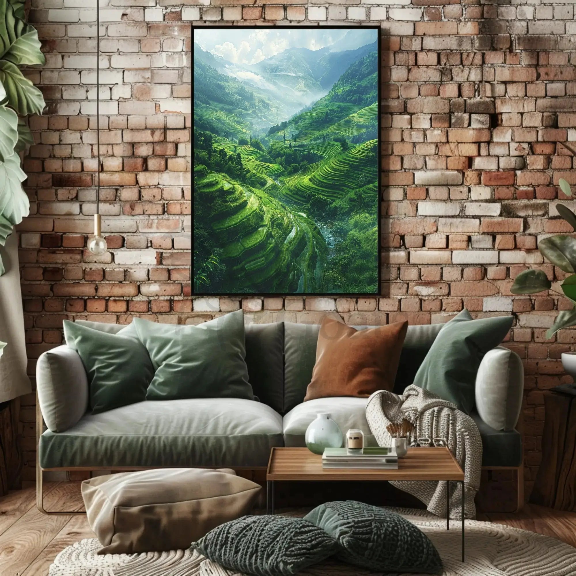 Lush Terraced Rice Fields Landscape Poster - Cultural Heritage Poster PosterGoat