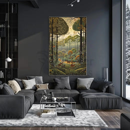 Lush Wilderness Scene with Harmony Animal Poster PosterGoat