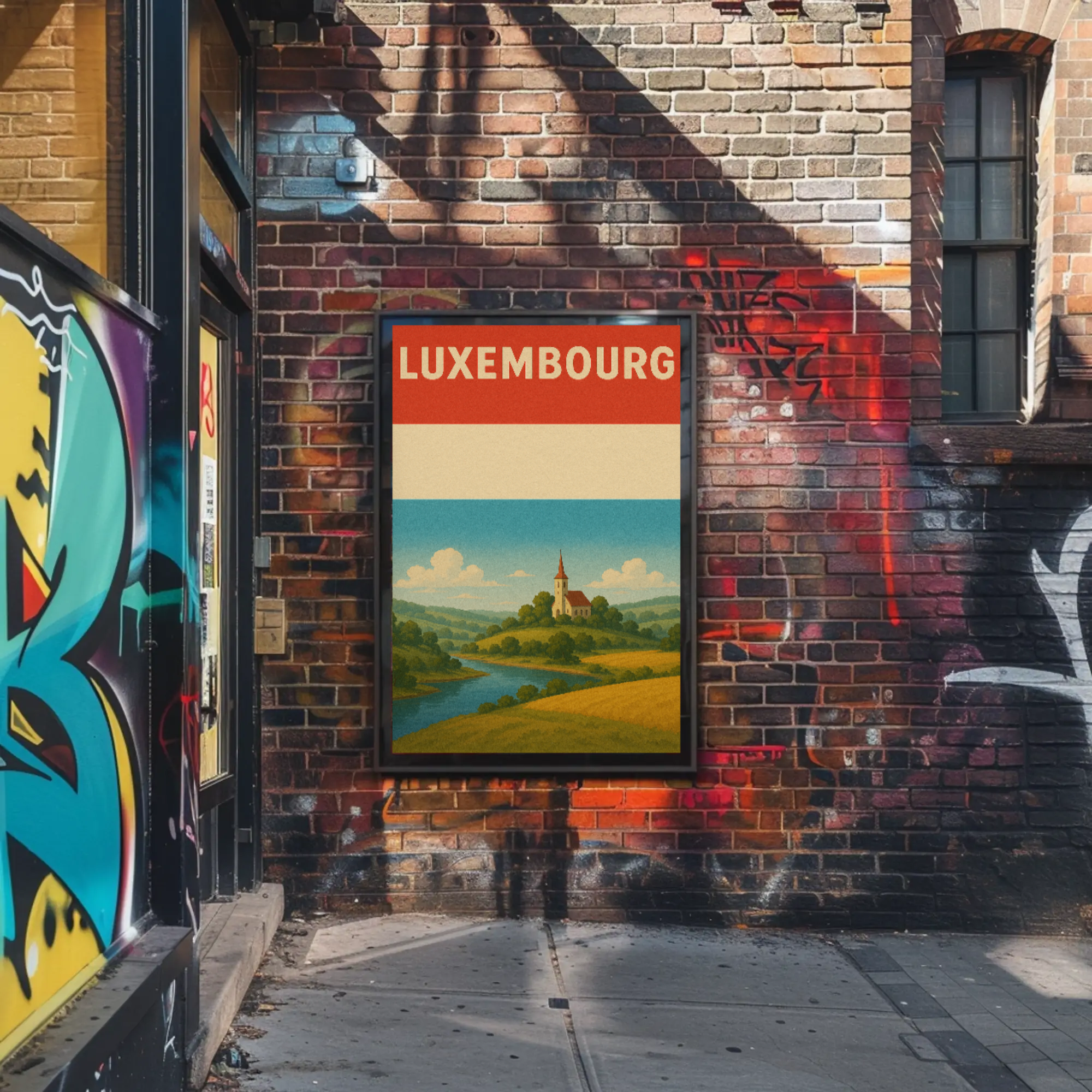 Luxembourg's Tranquil Beauty Vintage Travel Poster PosterGoat