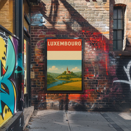 Luxembourg's Tranquil Beauty Vintage Travel Poster PosterGoat