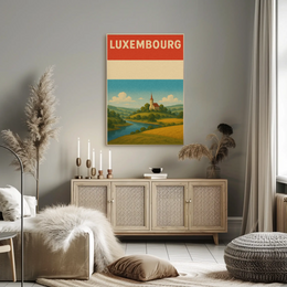 Luxembourg's Tranquil Beauty Vintage Travel Poster PosterGoat
