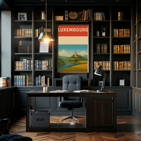 Luxembourg's Tranquil Beauty Vintage Travel Poster PosterGoat