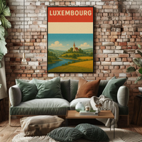 Luxembourg's Tranquil Beauty Vintage Travel Poster PosterGoat