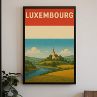 Luxembourg's Tranquil Beauty Vintage Travel Poster PosterGoat