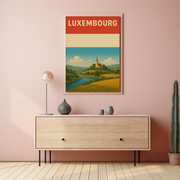 Luxembourg's Tranquil Beauty Vintage Travel Poster PosterGoat