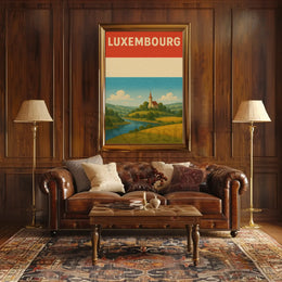 Luxembourg's Tranquil Beauty Vintage Travel Poster PosterGoat