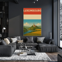 Luxembourg's Tranquil Beauty Vintage Travel Poster PosterGoat