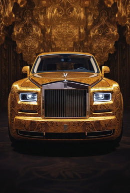 Luxury Car Gold Aesthetic Abstract, Artistic, or Pop Culture Poster PosterGoat