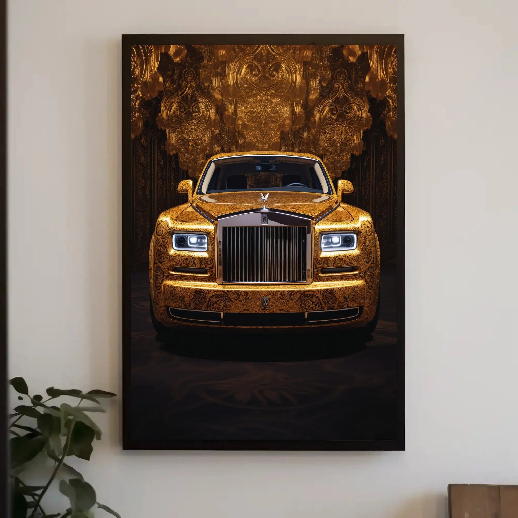 Luxury Car Gold Aesthetic Abstract, Artistic, or Pop Culture Poster PosterGoat
