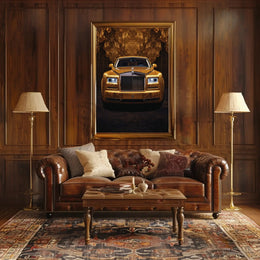 Luxury Car Gold Aesthetic Abstract, Artistic, or Pop Culture Poster PosterGoat