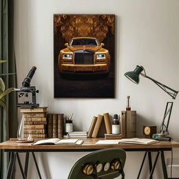 Luxury Car Gold Aesthetic Abstract, Artistic, or Pop Culture Poster PosterGoat