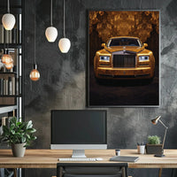 Luxury Car Gold Aesthetic Abstract, Artistic, or Pop Culture Poster PosterGoat