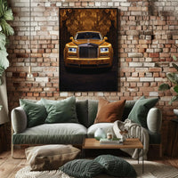 Luxury Car Gold Aesthetic Abstract, Artistic, or Pop Culture Poster PosterGoat