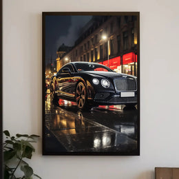 Luxury Car Night Cityscape Modern Elegance Poster PosterGoat