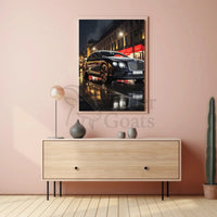 Luxury Car Night Cityscape Modern Elegance Poster PosterGoat