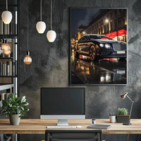 Luxury Car Night Cityscape Modern Elegance Poster PosterGoat