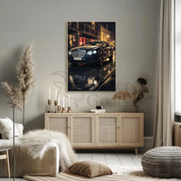 Luxury Car Nightscape: Cinematic Elegance Poster PosterGoat