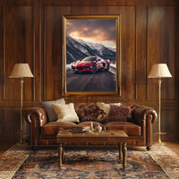 Luxury Driving Adventure in Nature's Splendor Sports Poster PosterGoat