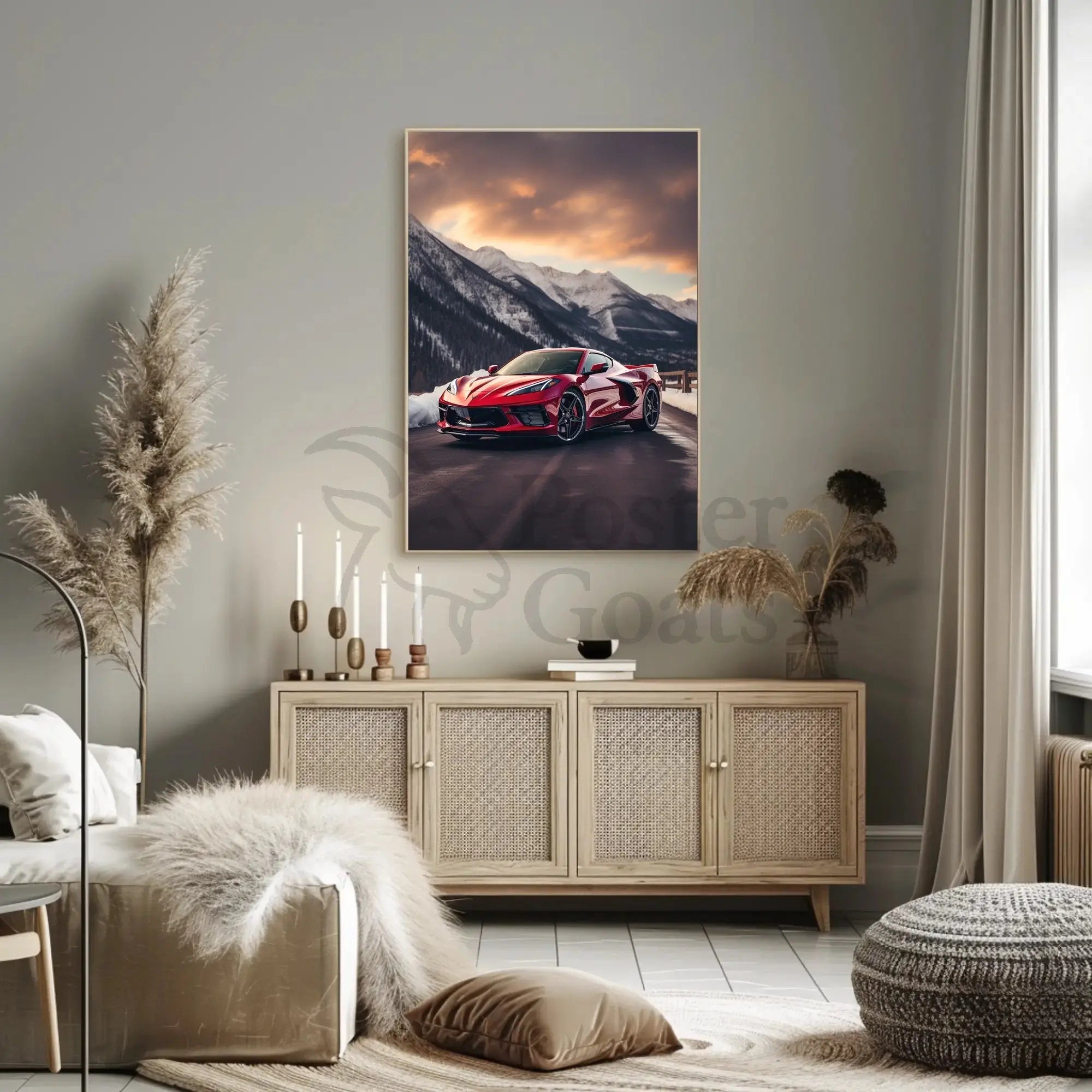 Luxury Driving Adventure in Nature's Splendor Sports Poster PosterGoat