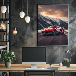 Luxury Driving Adventure in Nature's Splendor Sports Poster PosterGoat
