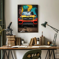 Luxury Meets Urban Art: Vibrant Mercedes-Benz SUV Poster PosterGoat