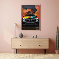 Luxury Mercedes Art Car Urban Setting - Abstract Poster PosterGoat