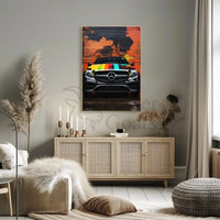 Luxury Mercedes Art Car Urban Setting - Abstract Poster PosterGoat
