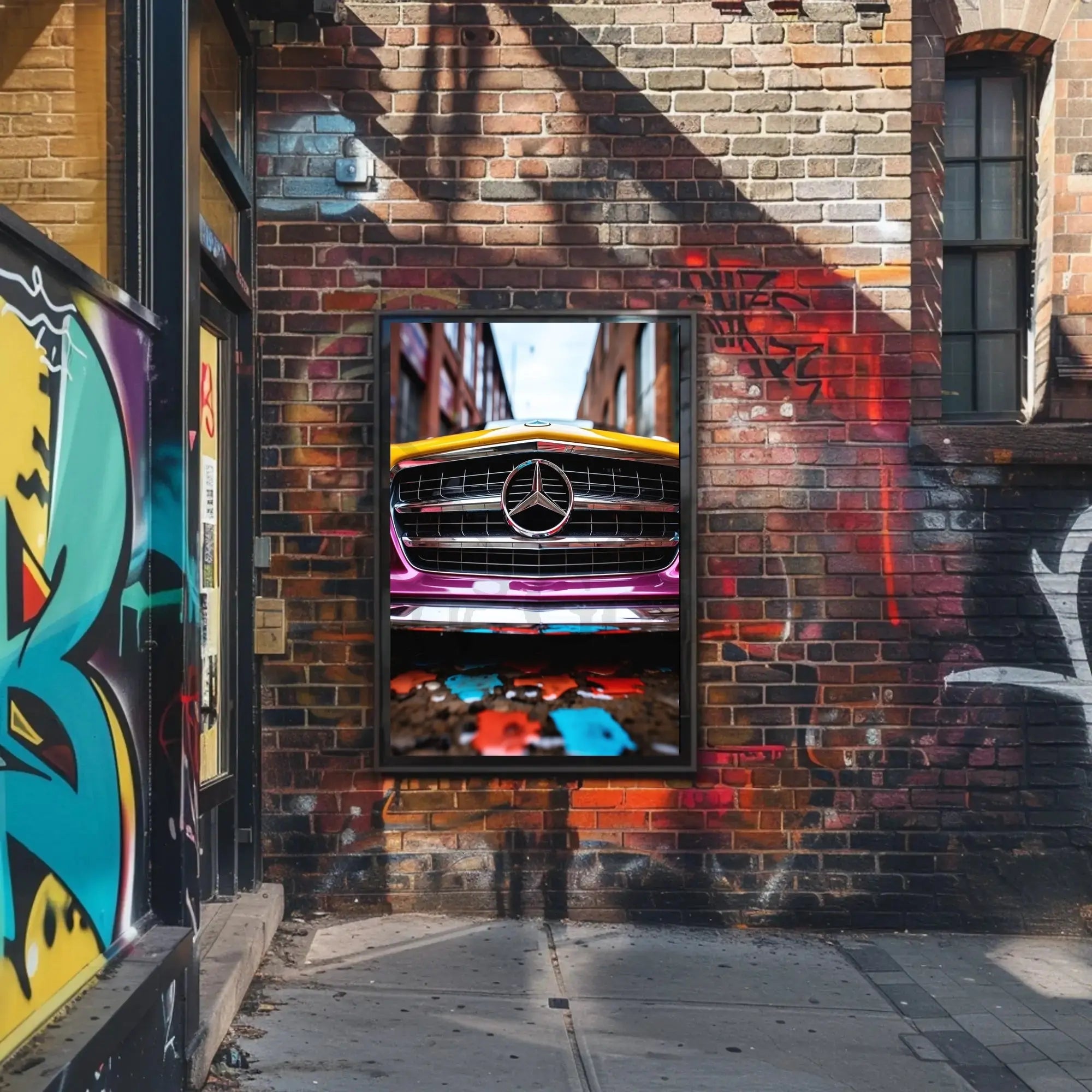 Luxury Mercedes-Benz Urban Vivid Art - Abstract, Artistic, or Pop Culture Poster PosterGoat