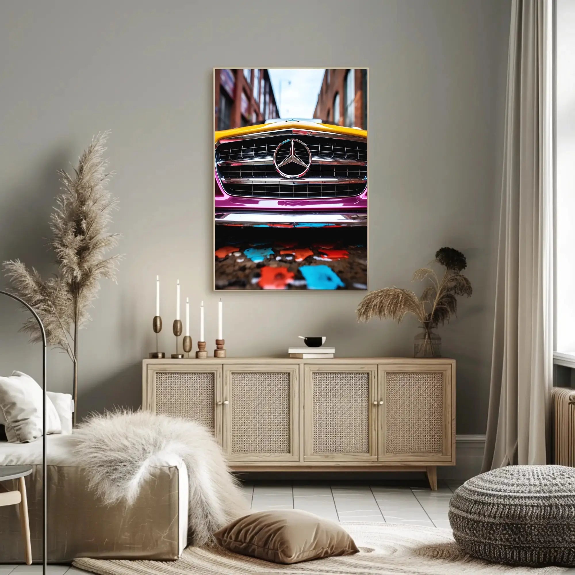 Luxury Mercedes-Benz Urban Vivid Art - Abstract, Artistic, or Pop Culture Poster PosterGoat